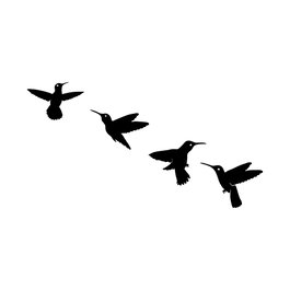 Wallity Birds - 292 Accesorio de Pared de Metal Negro